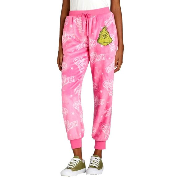 The Grinch Womens Plush Wooby Jogger Pink Large 12-14 - Picture 1 of 11